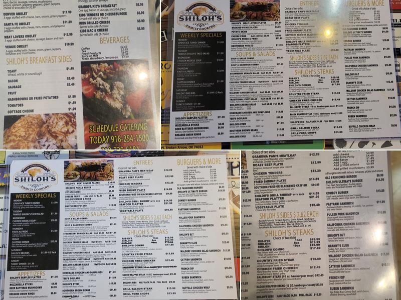 Shiloh's Menu
