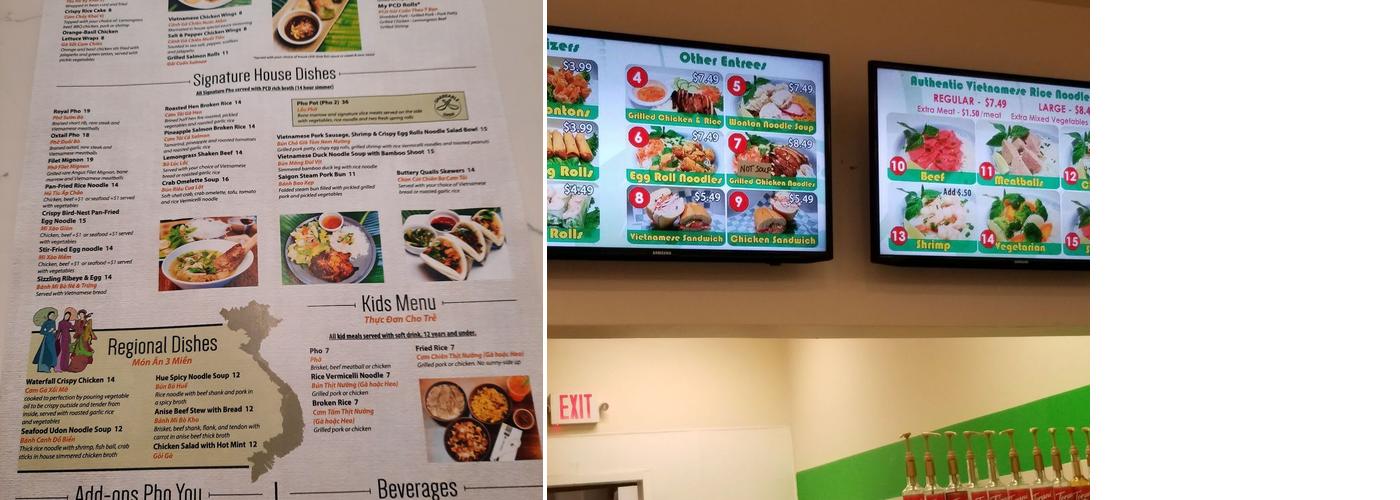 Phởlicious Menu