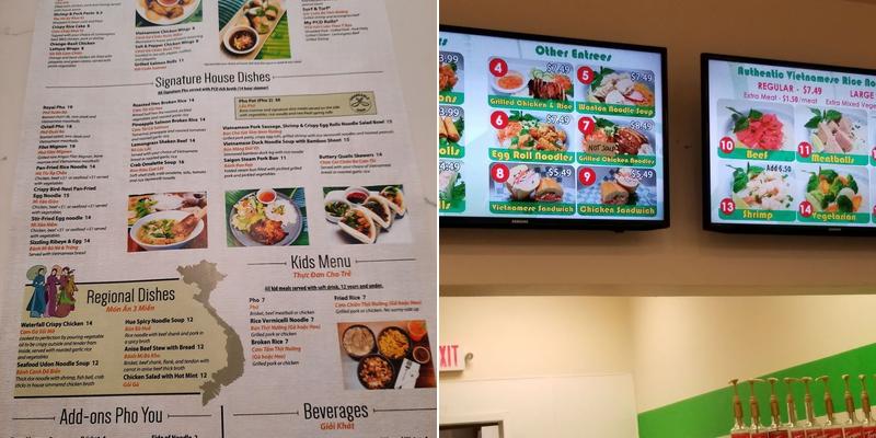 Phởlicious Menu