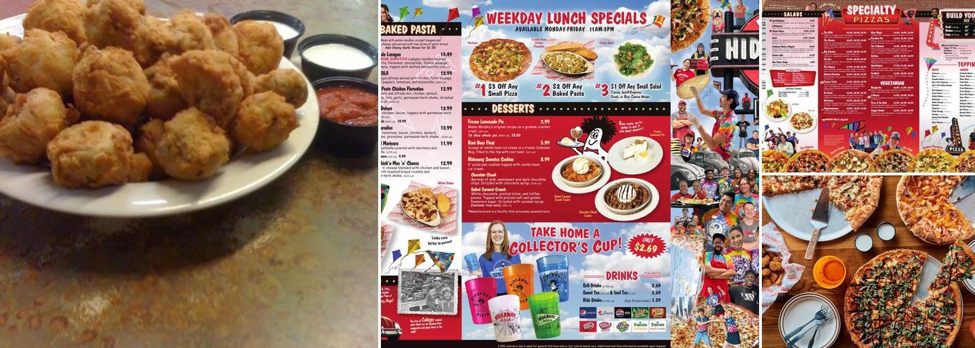 Hideaway Pizza Menu