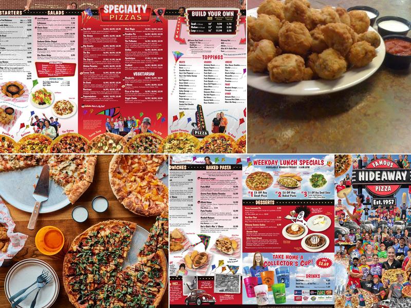 Hideaway Pizza Menu