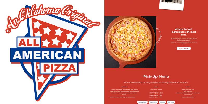 All American Pizza Menu