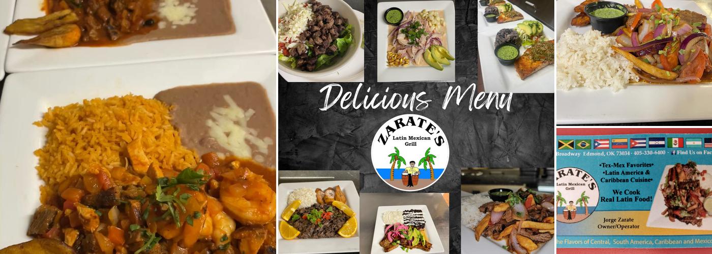 Zarate's Latin Mexican Grill Menu