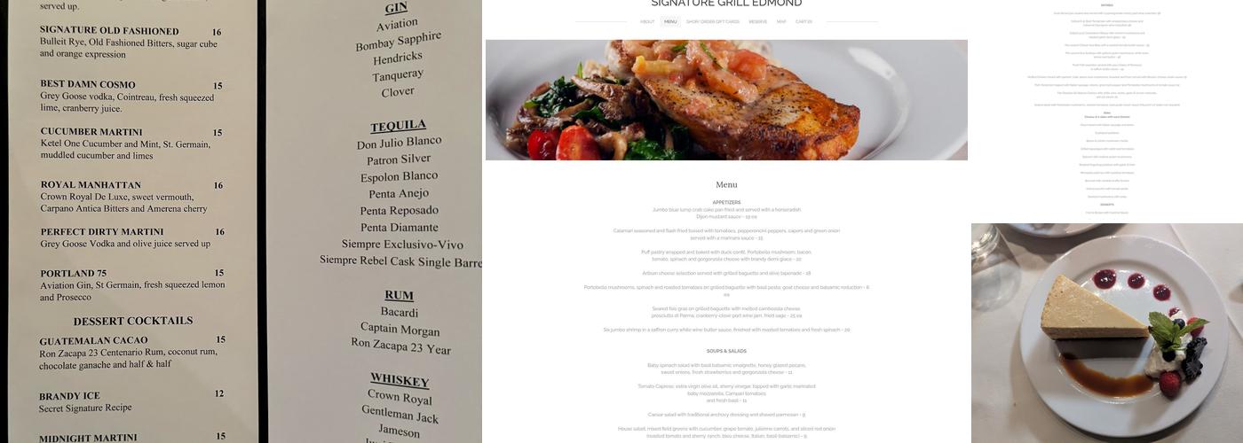 Signature Grill Menu