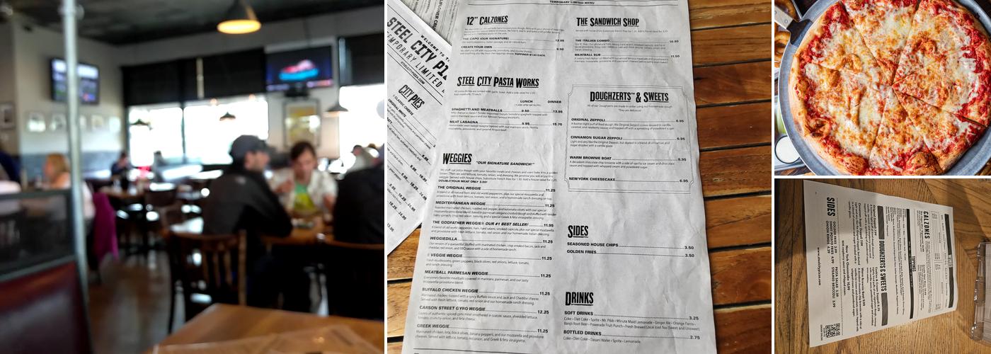 Steel City Pizza Menu