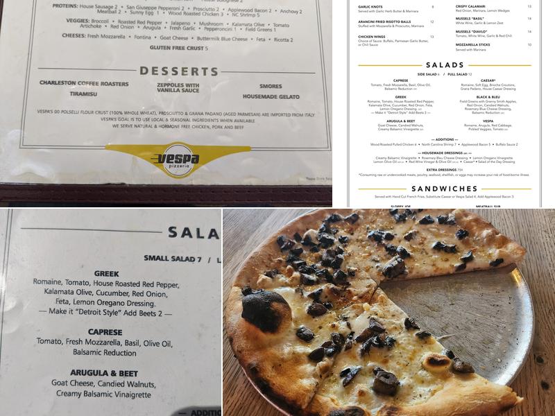 Vespa Pizzeria Menu