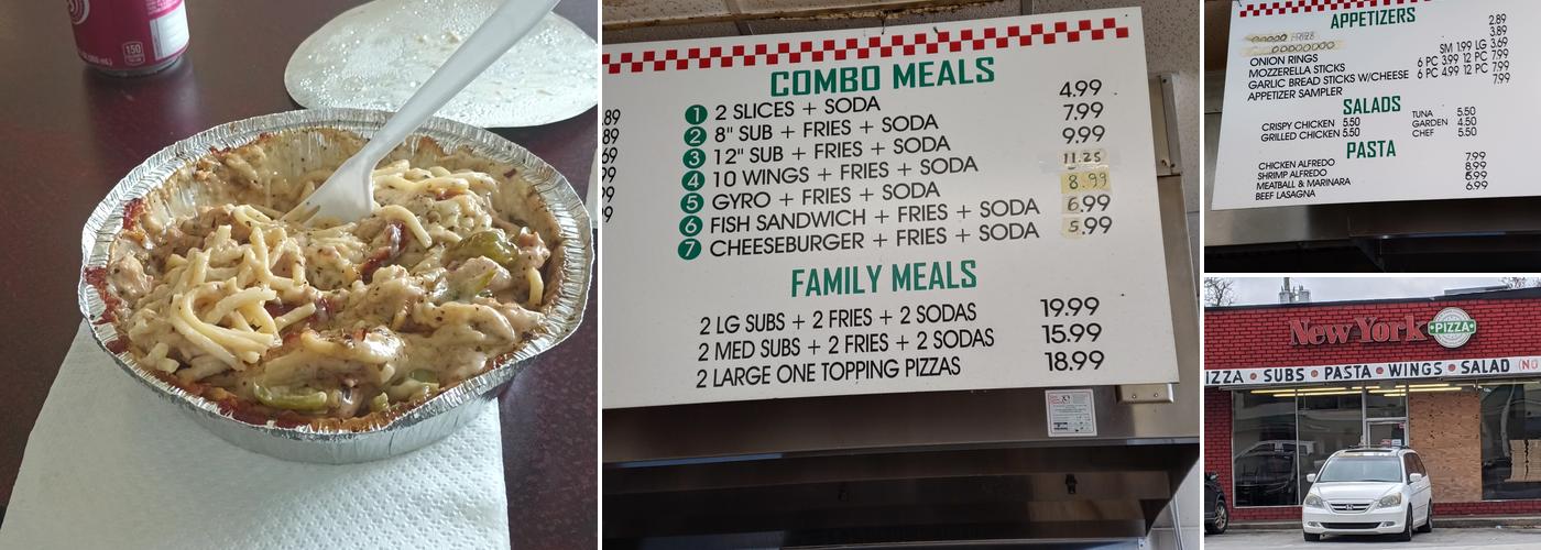 New York pizzeria Menu