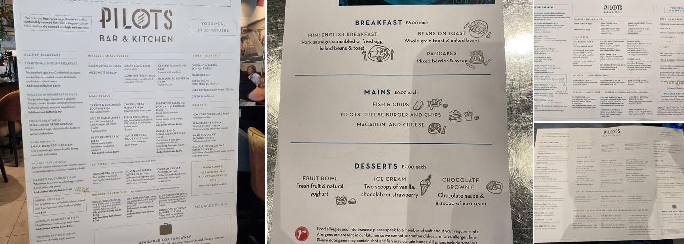 Pilots Bar & Kitchen Menu