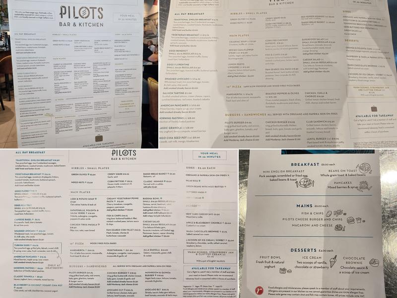 Pilots Bar & Kitchen Menu