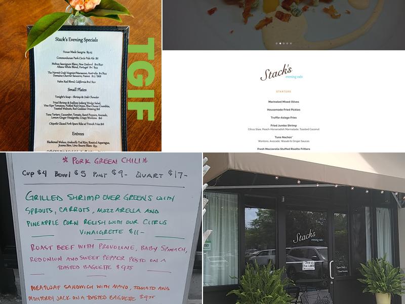 Stack’s Evening Eats Menu