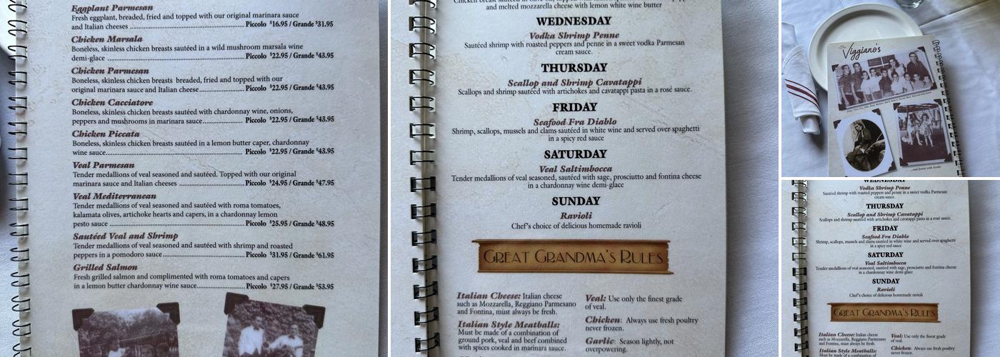 Viggiano's BYOB of Conshohocken Menu