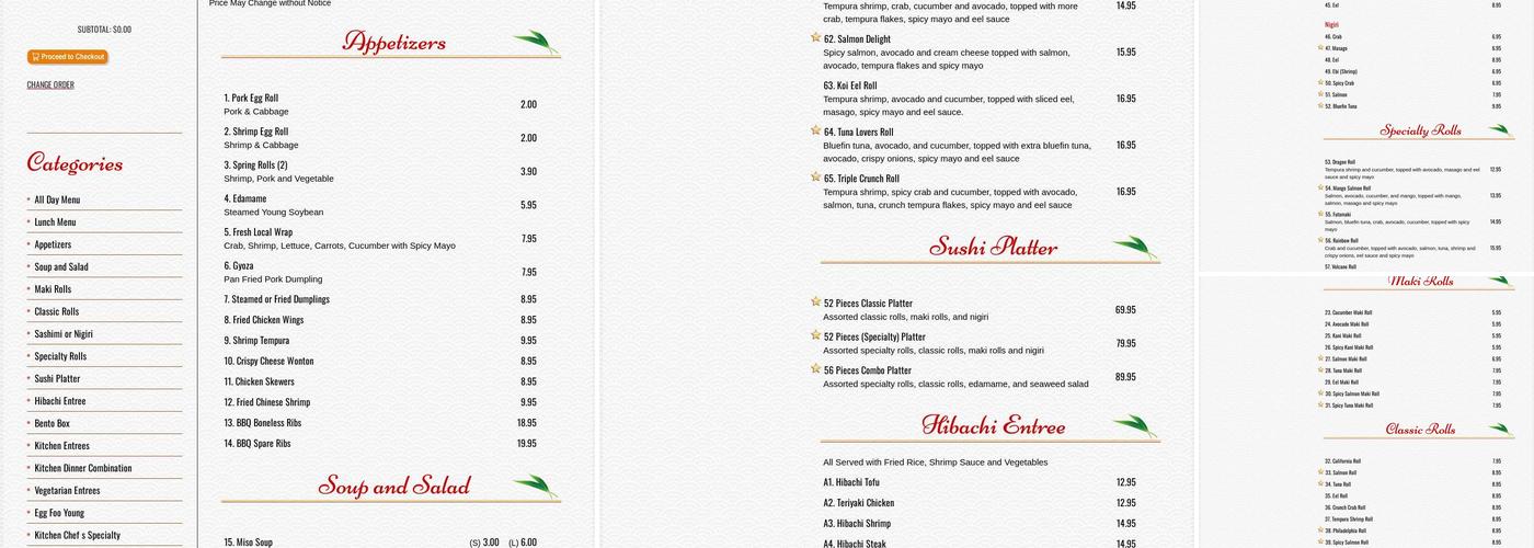 Jiang’s Asian Kitchen Menu