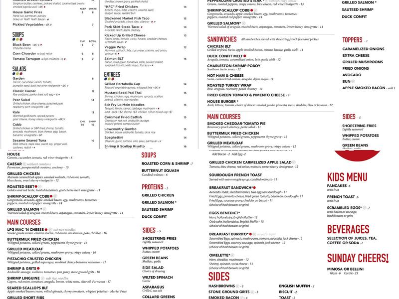 Long Point Grill Menu