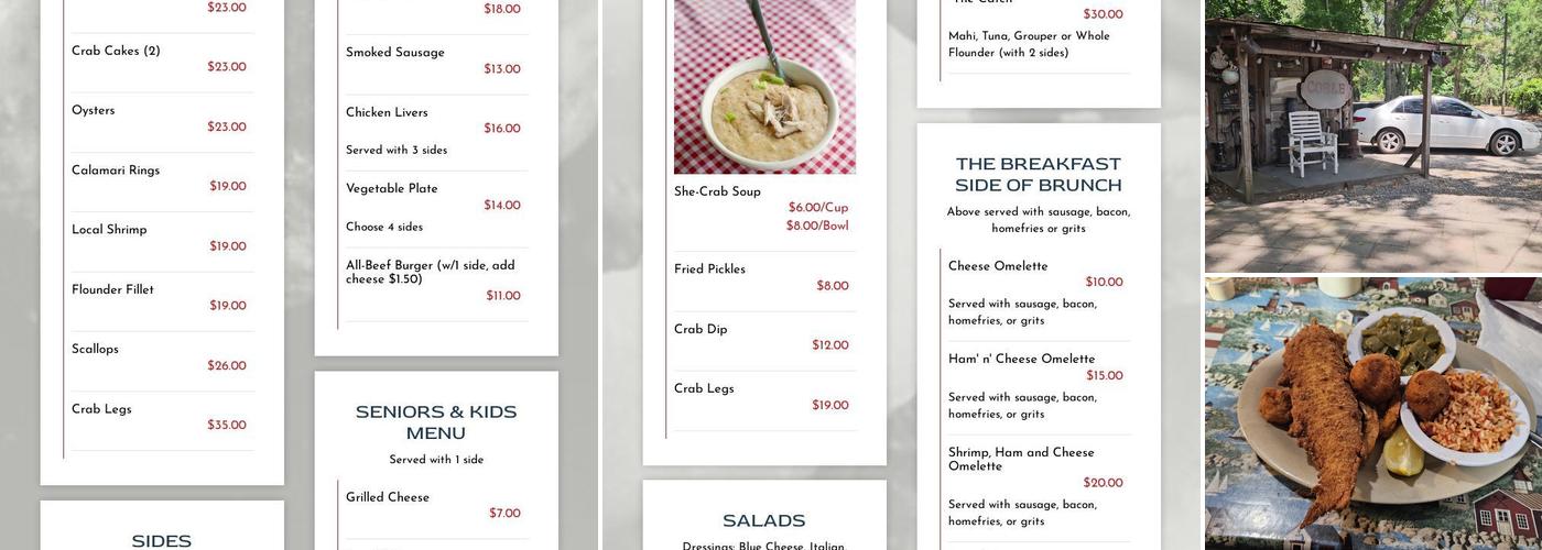 Seewee Restaurant Menu