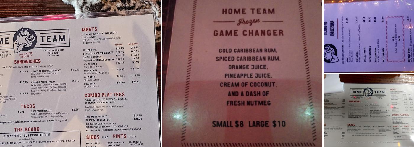 Home Team BBQ Menu