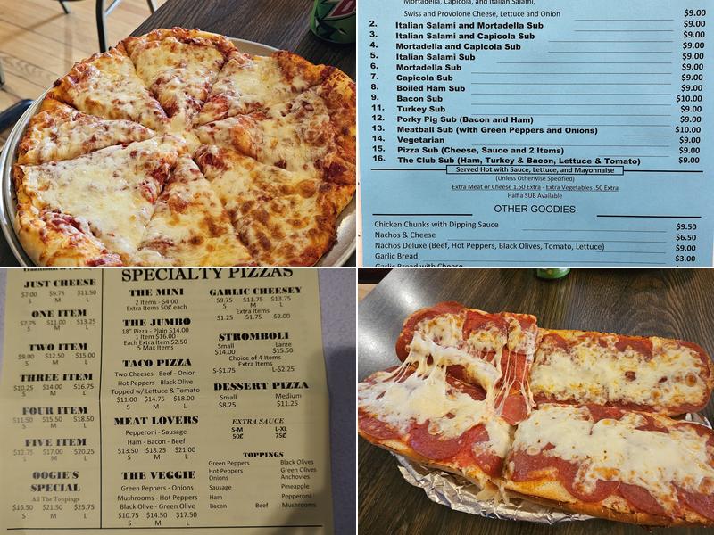 Oogie's Country Pizza Menu