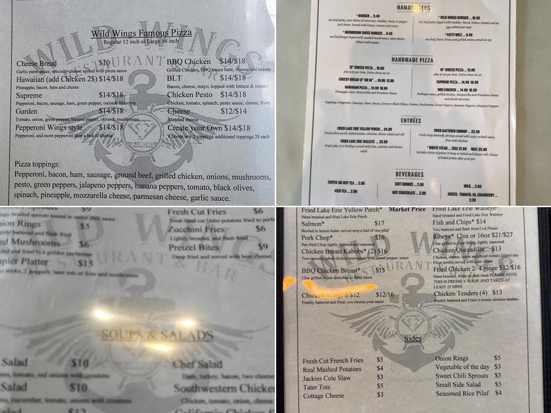 Wild Wings Restaurant & Lounge Menu