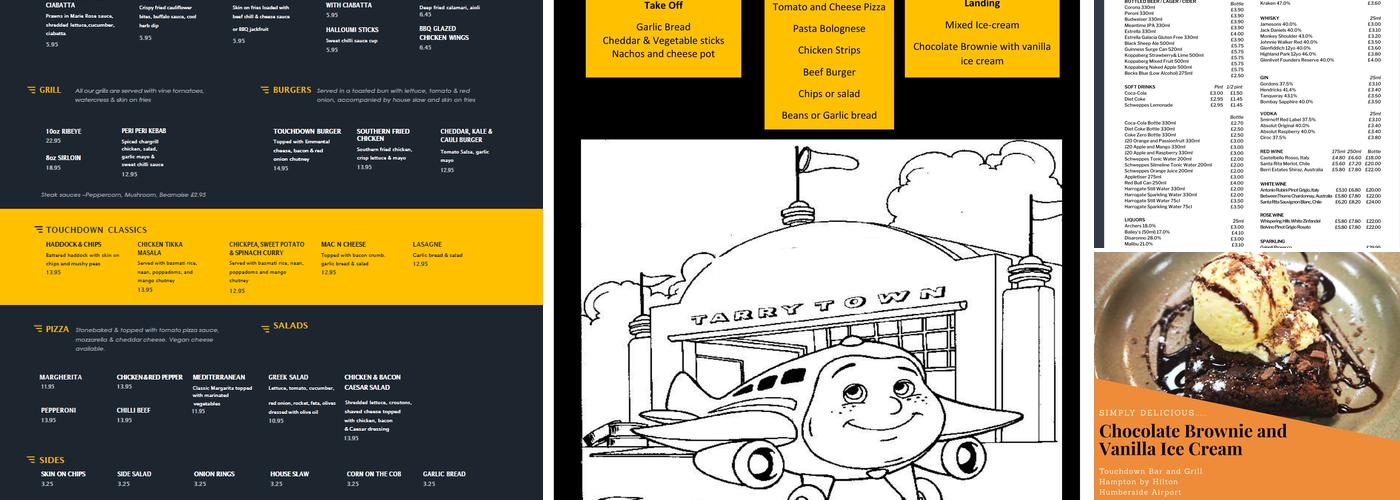 TOUCHDOWN BAR AND GRILL Menu