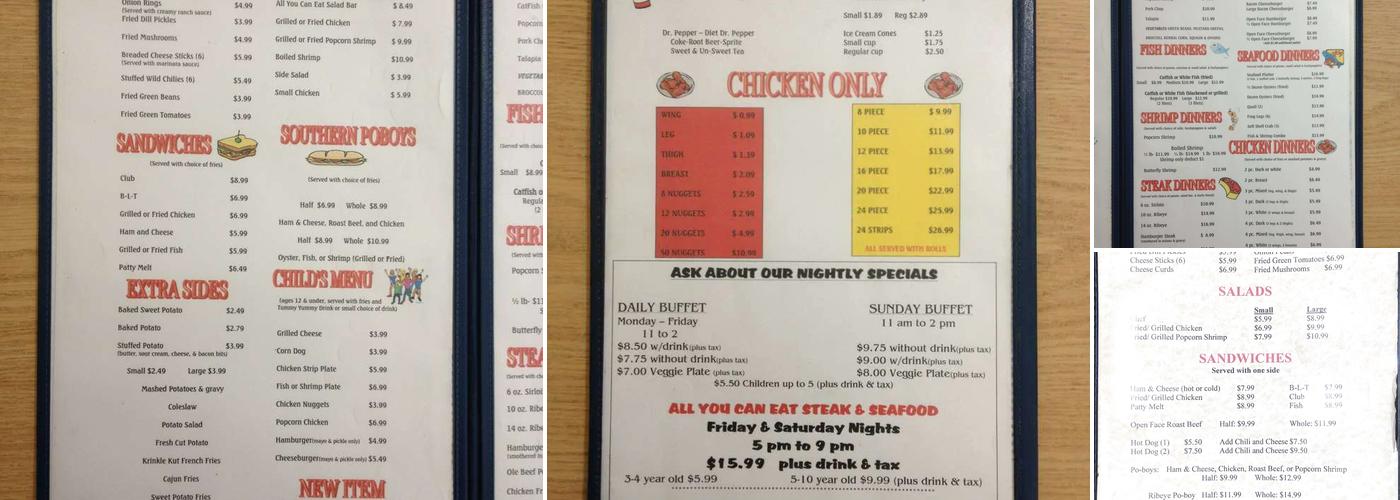 Honey’s Restaurant Menu