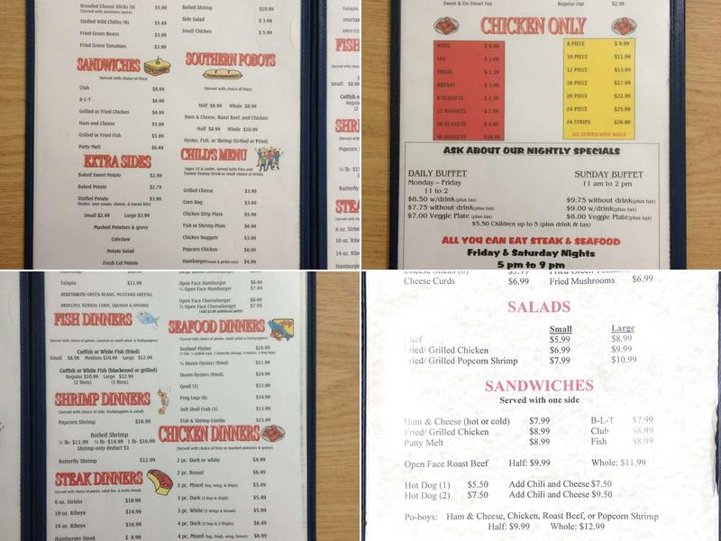 Honey’s Restaurant Menu