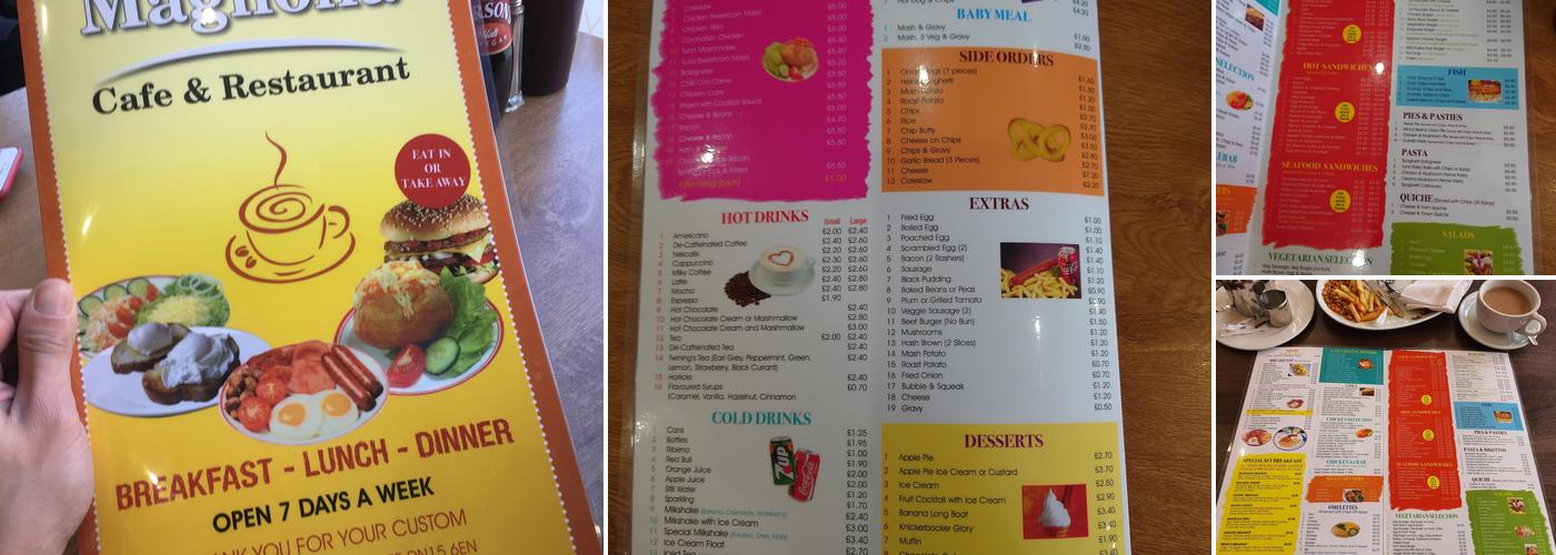 Magnolia Cafe & Restaurant Menu