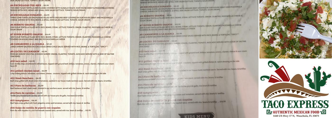 Taco Express Menu