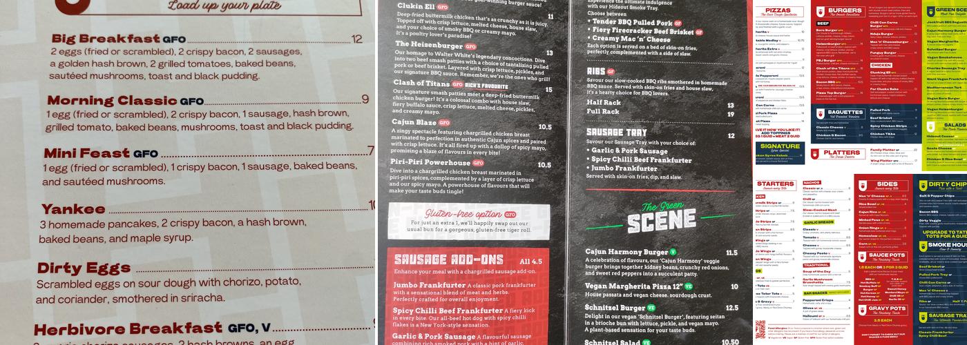 The Hideout Cafe Kitchen & Bar Menu