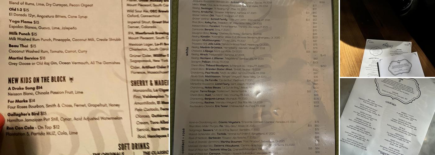 The Ordinary Menu
