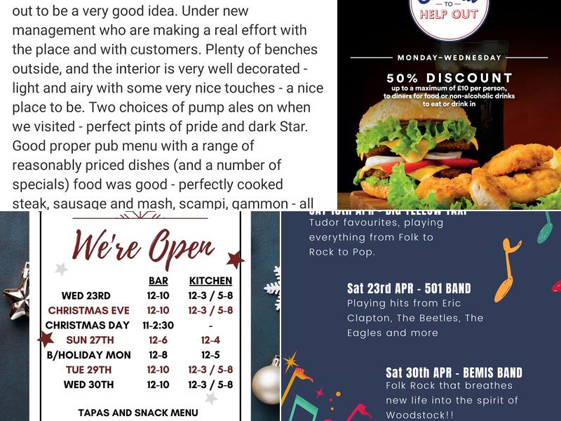 The Tudor Tavern Menu