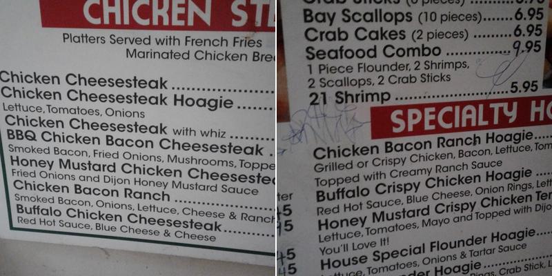 Chandler Bar & Beer Deli Menu