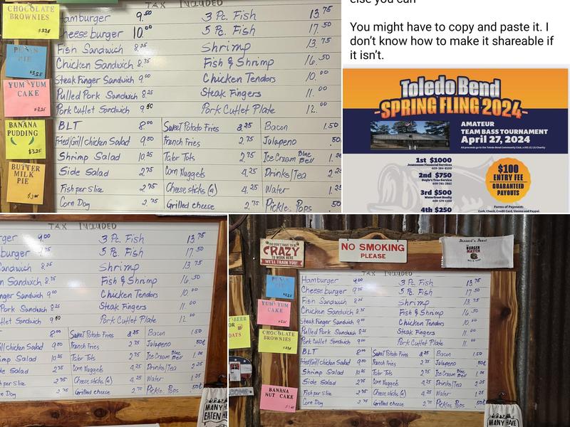 Buzzard’s Roost Menu