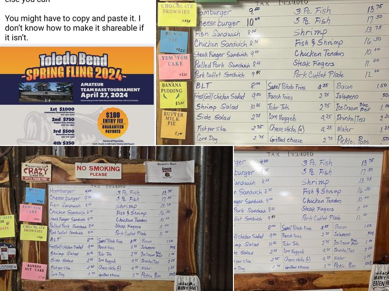 Buzzard’s Roost Menu