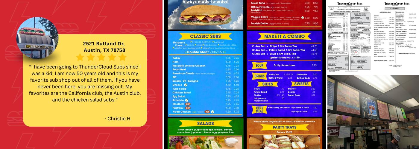 ThunderCloud Subs Menu