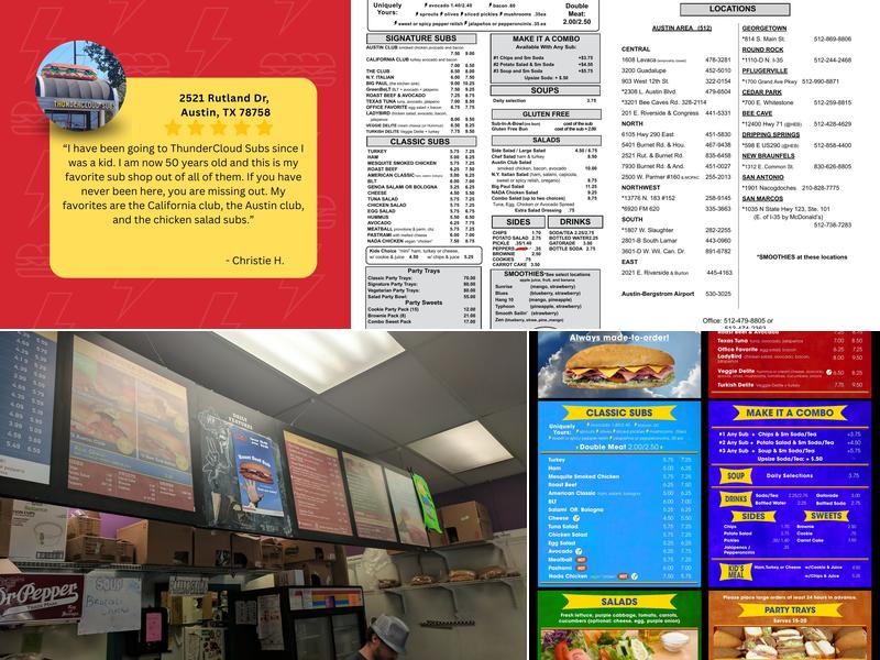 ThunderCloud Subs Menu