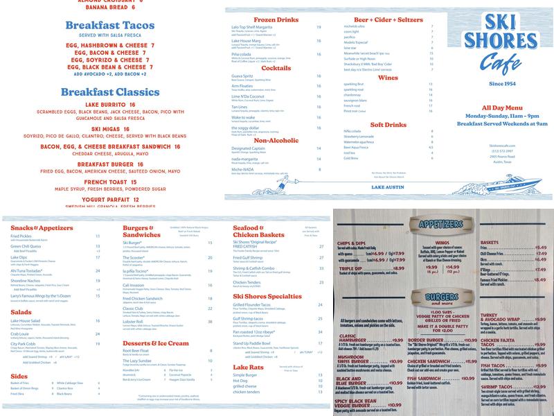 Ski Shores Cafe Menu
