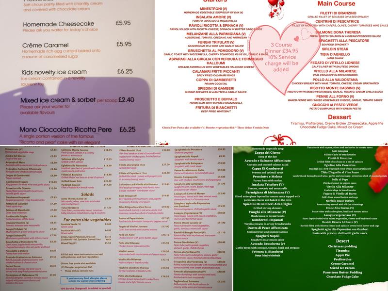 Dona Theresa Restaurant Menu