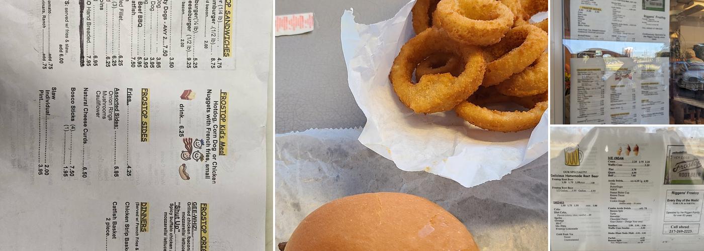 Riggen's Frostop Menu