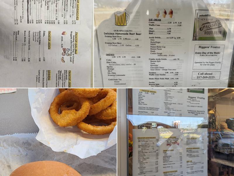 Riggen's Frostop Menu