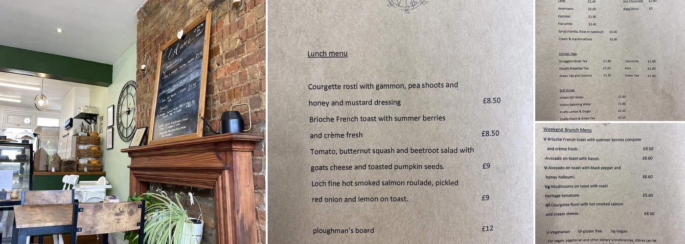 Wyld thyme eatery Menu