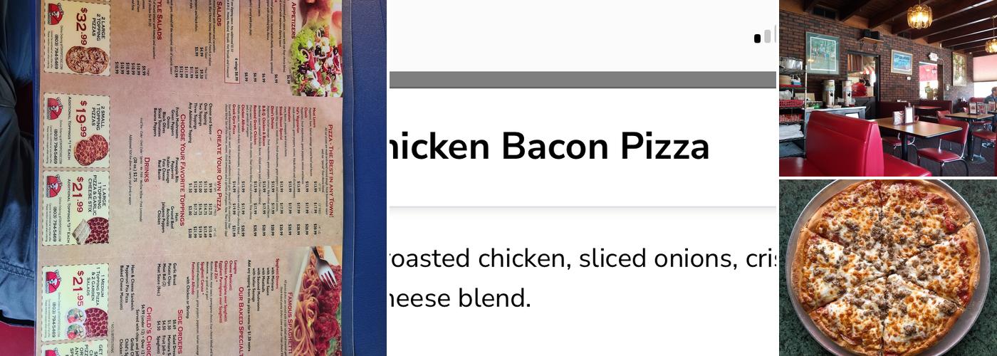 Tony's Pizzalicious Menu