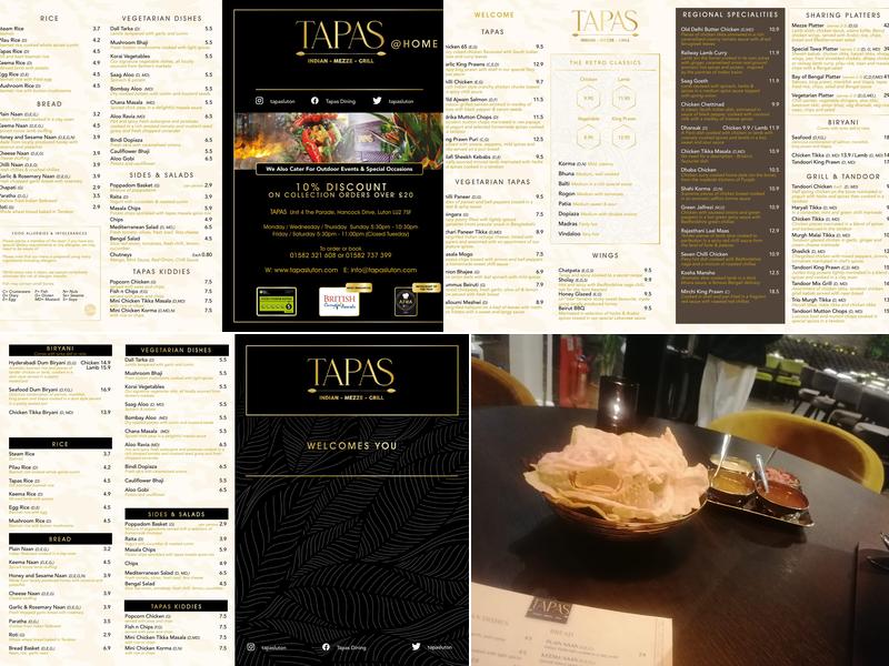 Tapas Indian Mezze Grill Menu