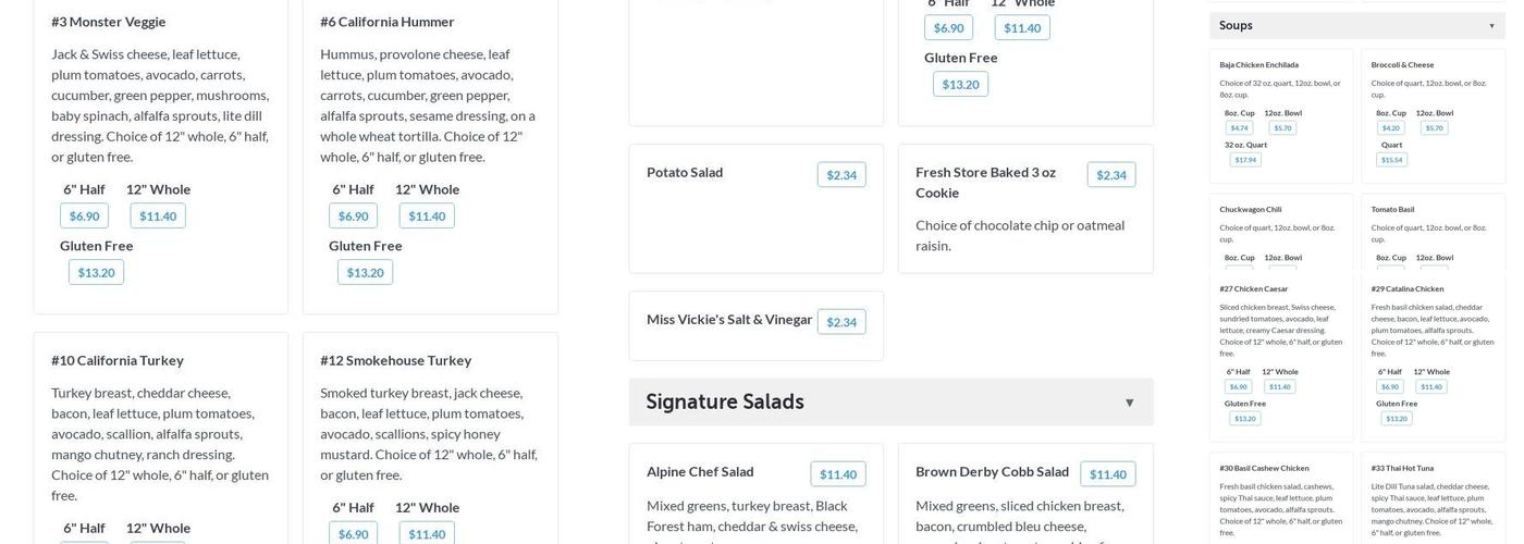 Roly Poly Menu