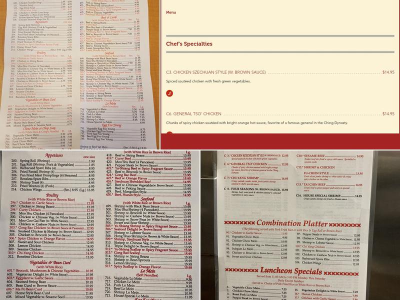 Szechuan Express Menu