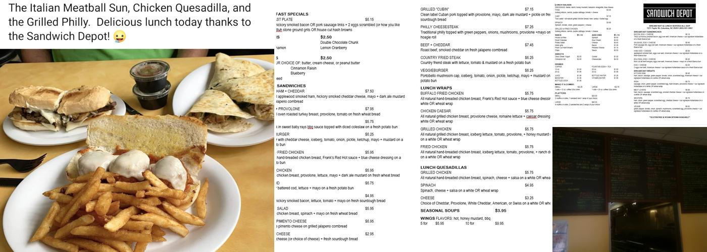Sandwich Depot Menu