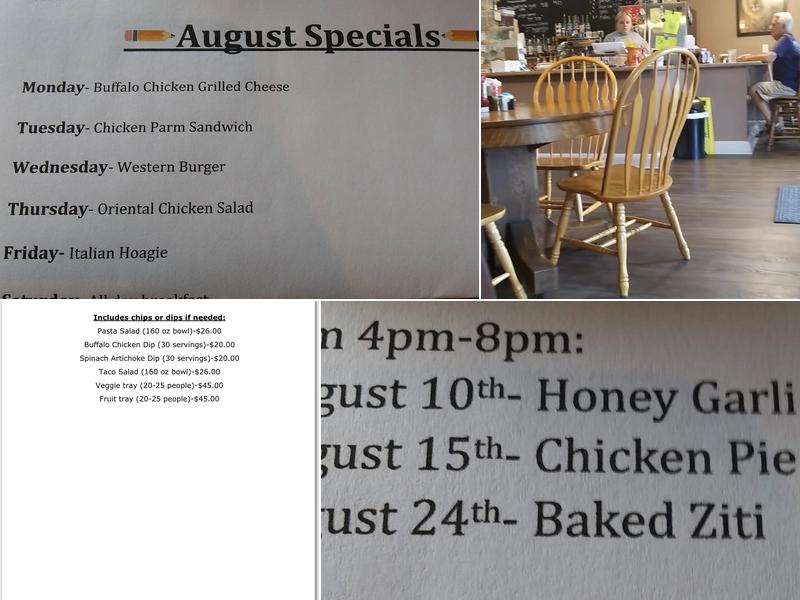 The Lion's Den Cafe Menu