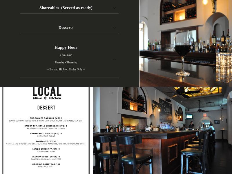 Local Wine & Kitchen Menu