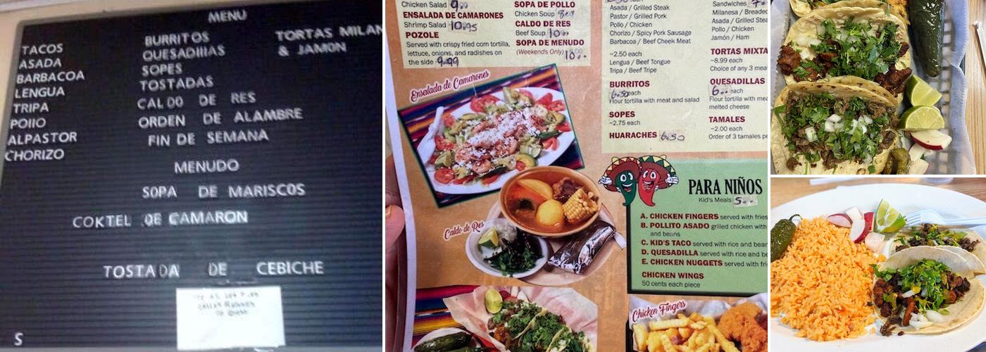 Taqueria Guadalajara Menu
