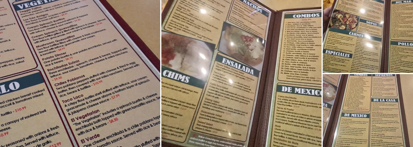 Taco Time Menu