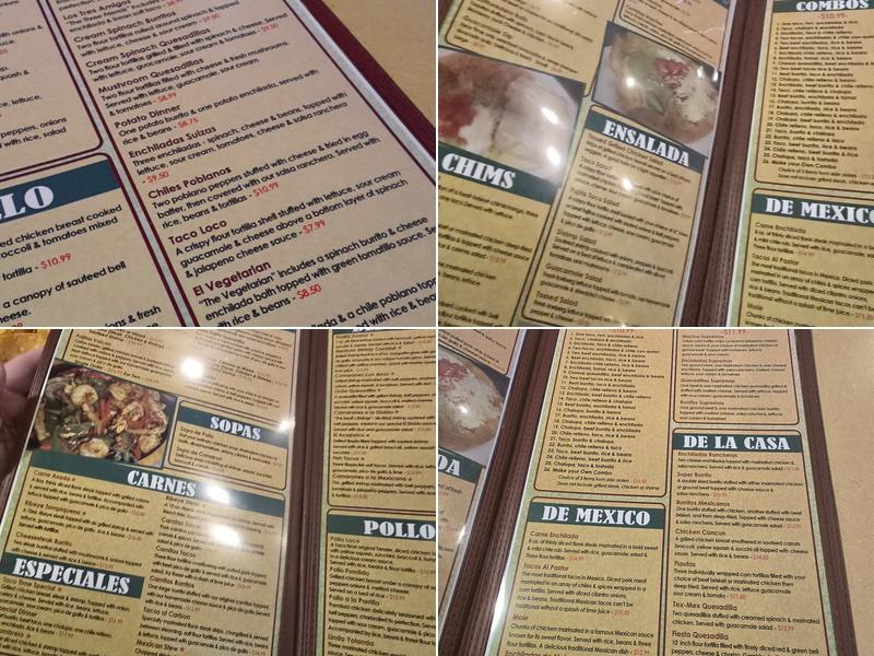 Taco Time Menu