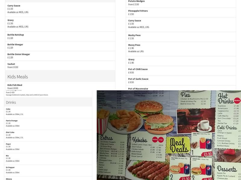 Rumbles Fish Bar Menu